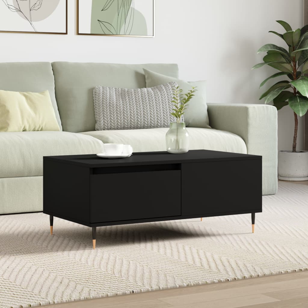 Table basse Noir 90x50x36,5 cm Bois d'ingénierie - XIOS