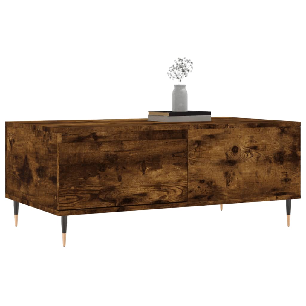 Table basse Chêne fumé 90x50x36,5 cm Bois d'ingénierie - XIOS