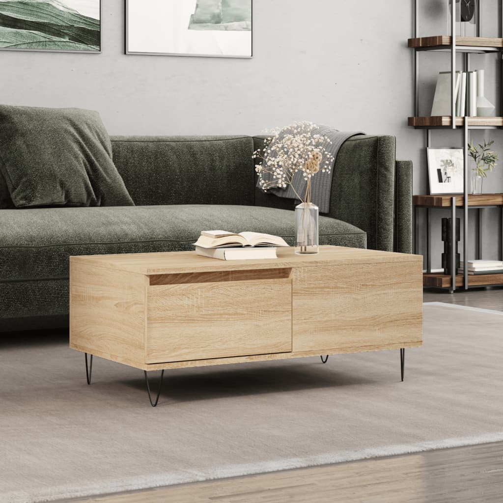 Table basse Chêne sonoma 90x50x36,5 cm Bois d'ingénierie - XIOS