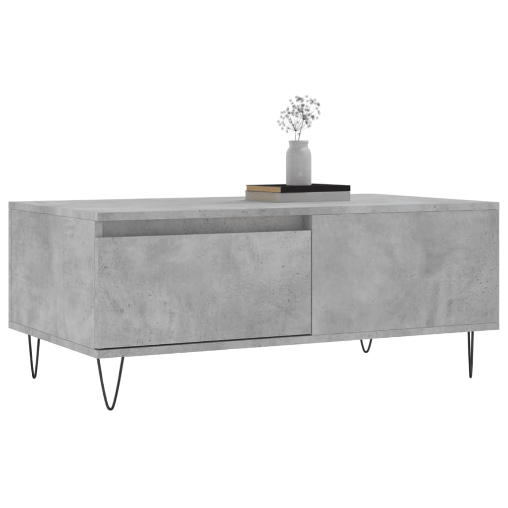 Table basse Gris béton 90x50x36,5 cm Bois d'ingénierie - XIOS