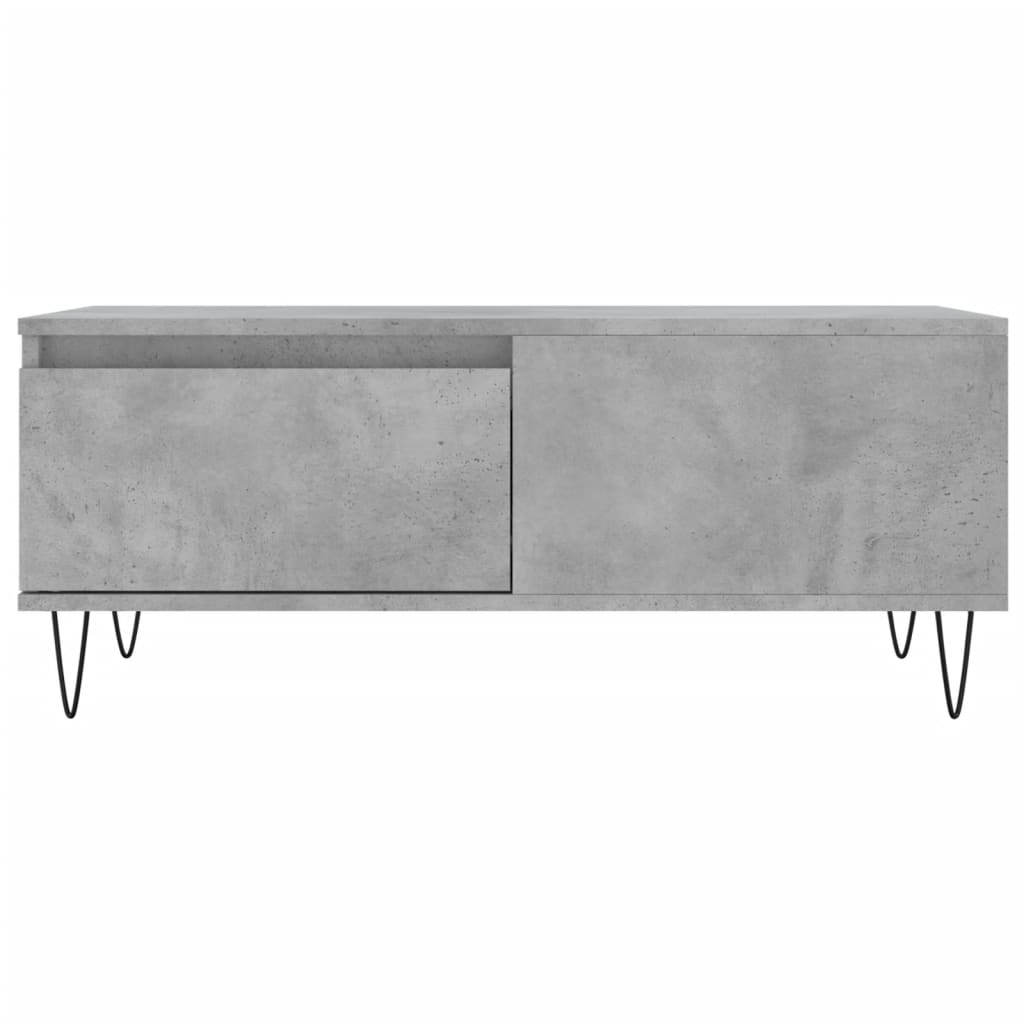 Table basse Gris béton 90x50x36,5 cm Bois d'ingénierie - XIOS
