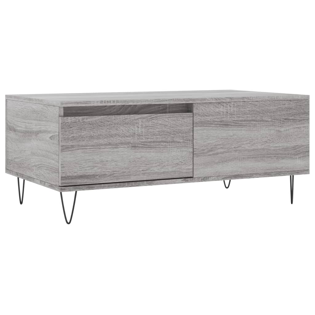 Table basse Sonoma gris 90x50x36,5 cm Bois d'ingénierie - XIOS