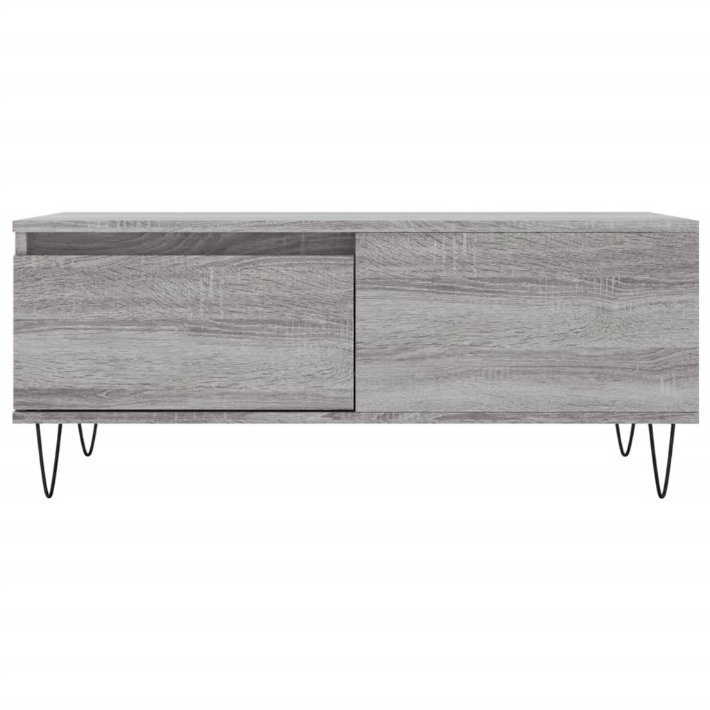 Table basse Sonoma gris 90x50x36,5 cm Bois d'ingénierie - XIOS