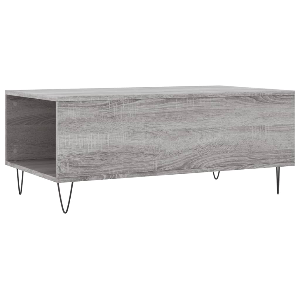 Table basse Sonoma gris 90x50x36,5 cm Bois d'ingénierie - XIOS