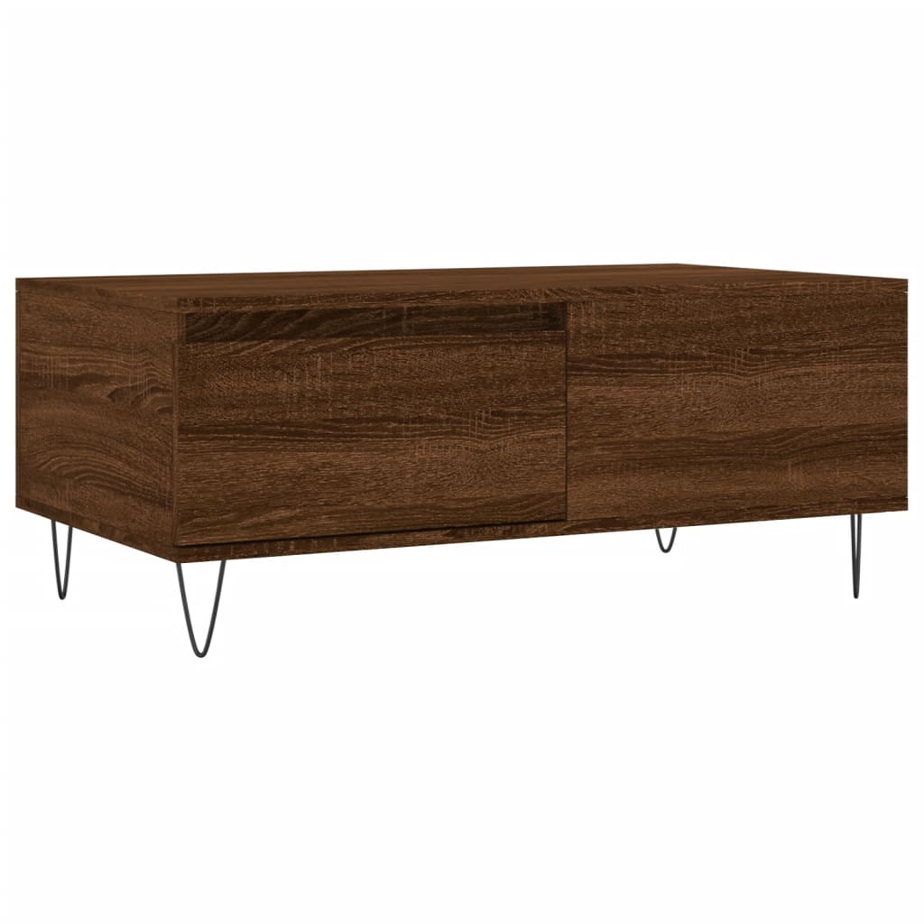 Table basse Chêne marron 90x50x36,5 cm Bois d'ingénierie - XIOS