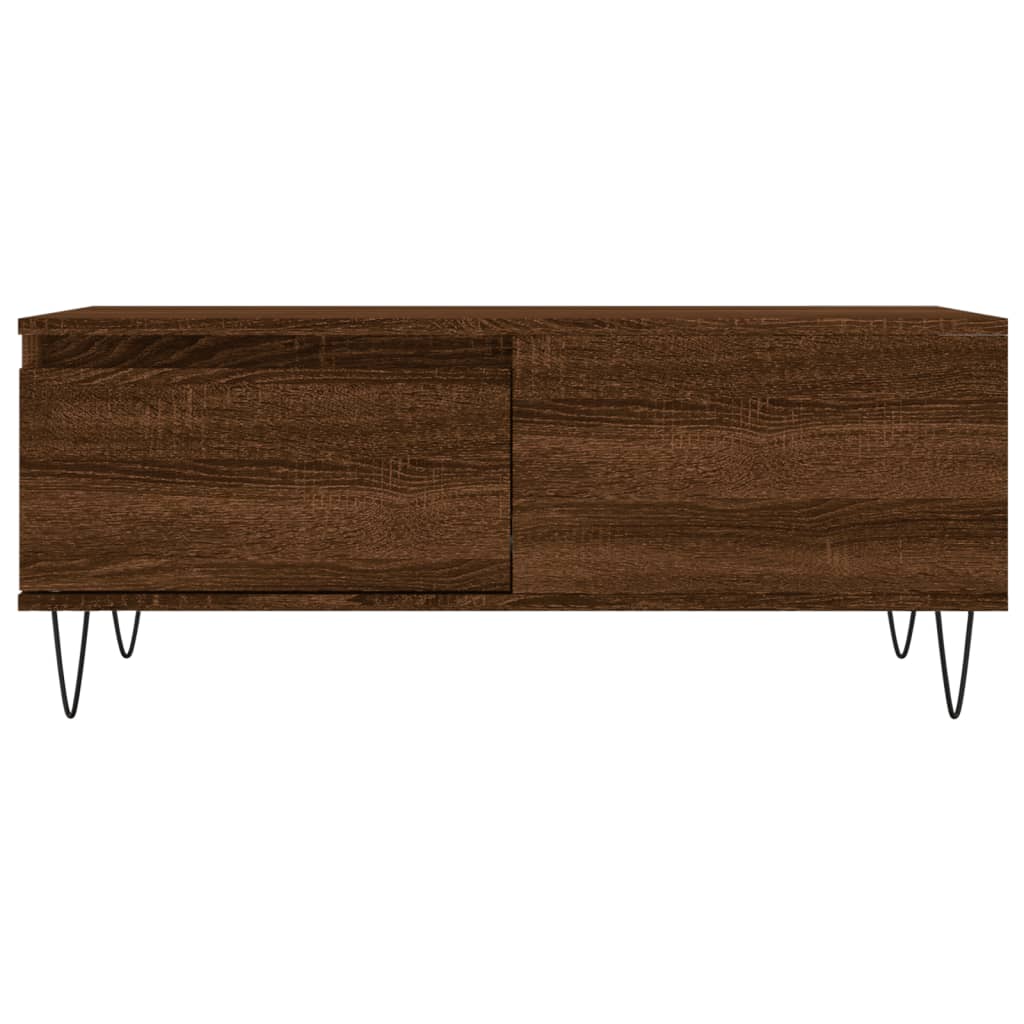 Table basse Chêne marron 90x50x36,5 cm Bois d'ingénierie - XIOS