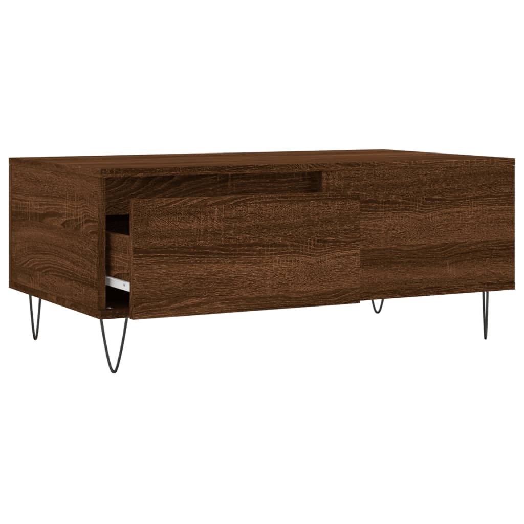 Table basse Chêne marron 90x50x36,5 cm Bois d'ingénierie - XIOS
