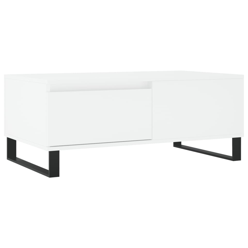 Table basse Blanc 90x50x36,5 cm Bois d'ingénierie - XIOS