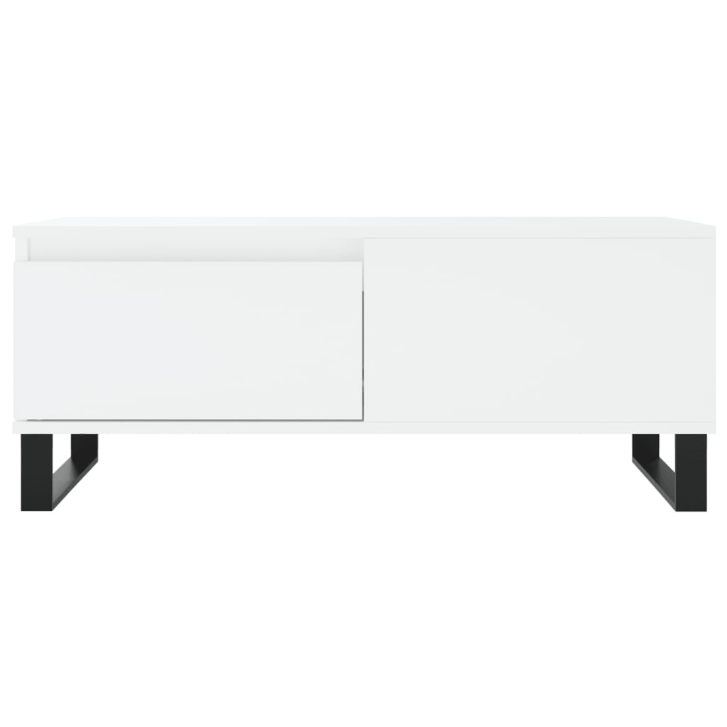 Table basse Blanc 90x50x36,5 cm Bois d'ingénierie - XIOS