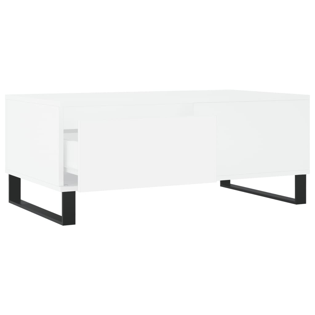 Table basse Blanc 90x50x36,5 cm Bois d'ingénierie - XIOS