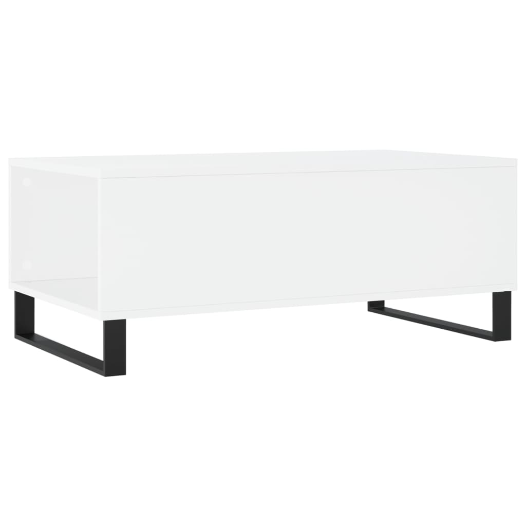Table basse Blanc 90x50x36,5 cm Bois d'ingénierie - XIOS