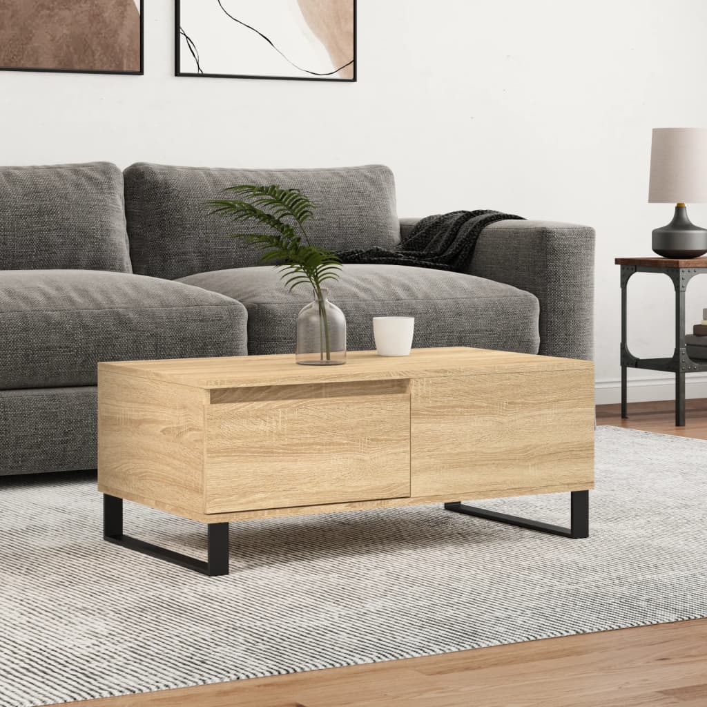 Table basse Chêne sonoma 90x50x36,5 cm Bois d'ingénierie - XIOS
