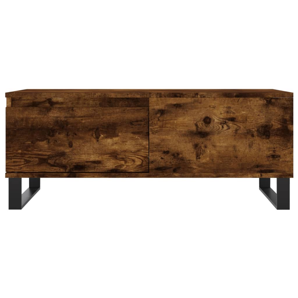 Table basse Chêne fumé 90x50x36,5 cm Bois d'ingénierie - XIOS