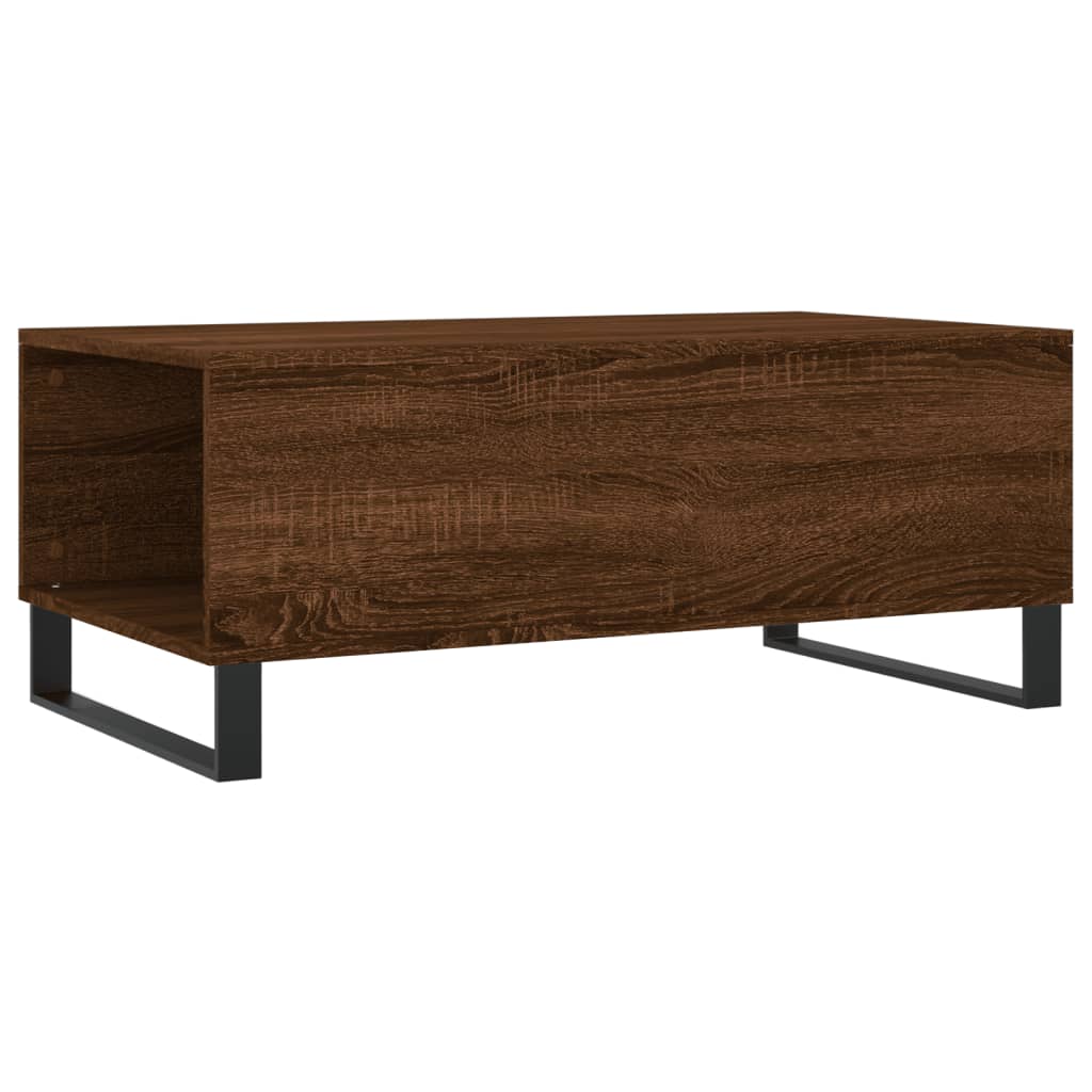 Table basse Chêne marron 90x50x36,5 cm Bois d'ingénierie - XIOS