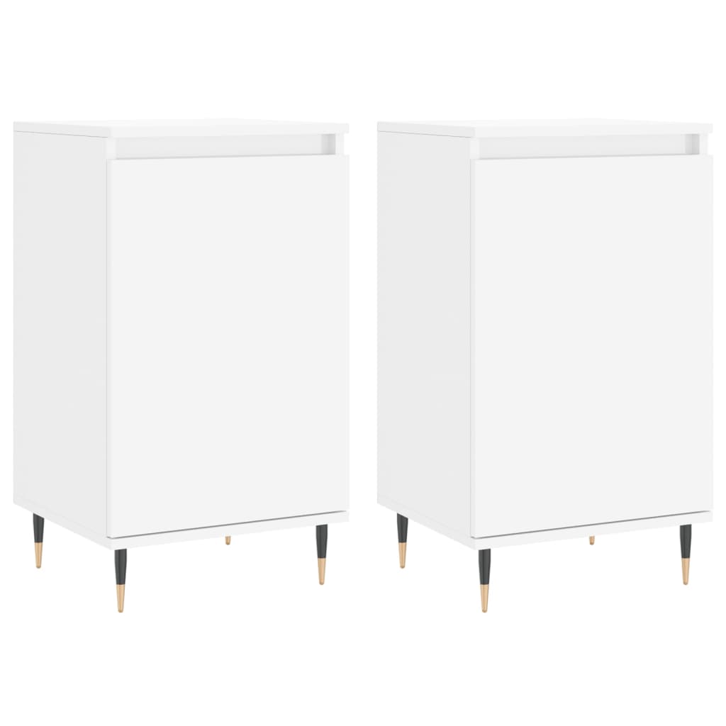 Buffets 2 pcs blanc 40x35x70 cm bois d’ingénierie - XIOS
