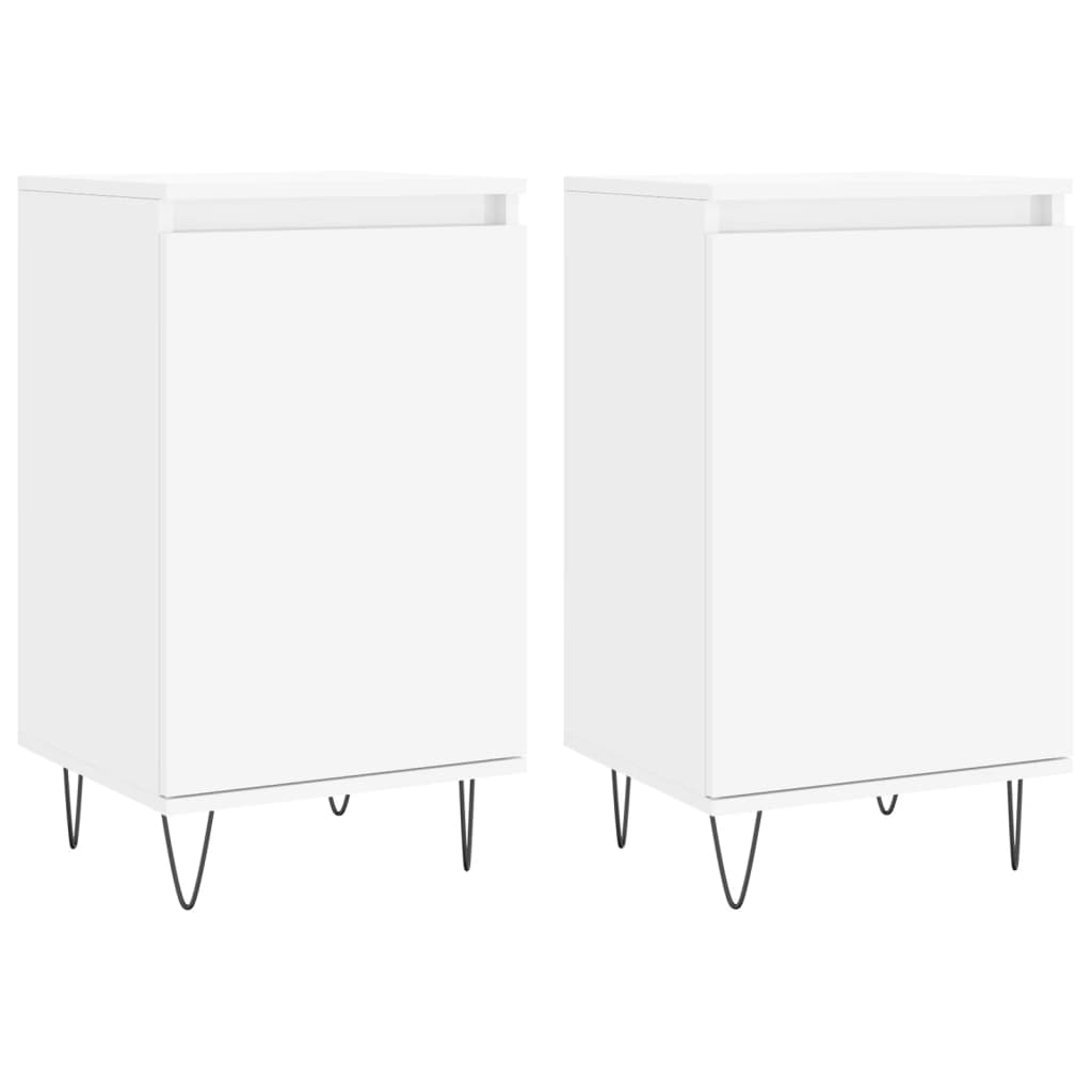Buffets 2 pcs blanc 40x35x70 cm bois d’ingénierie - XIOS