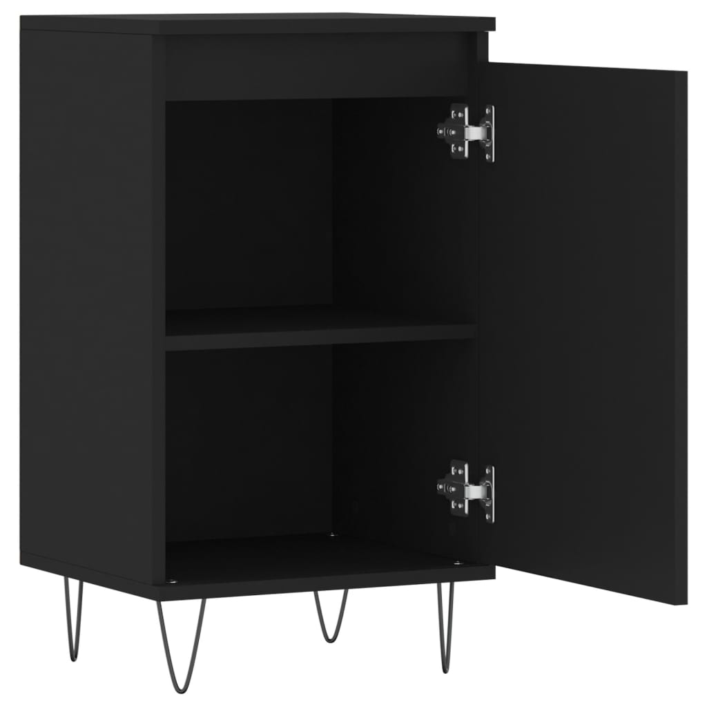 Buffets 2 pcs noir 40x35x70 cm bois d’ingénierie - XIOS