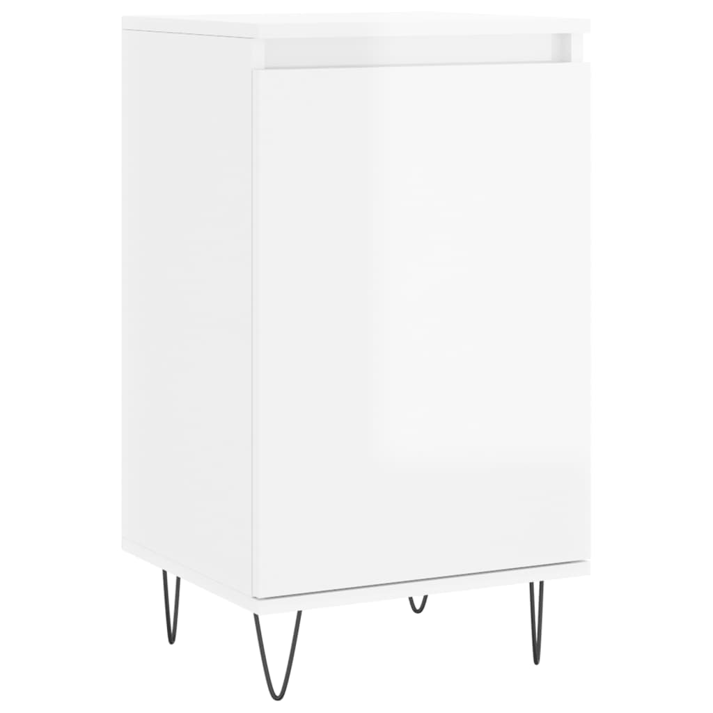 Buffets 2 pcs blanc brillant 40x35x70 cm bois d'ingénierie - XIOS