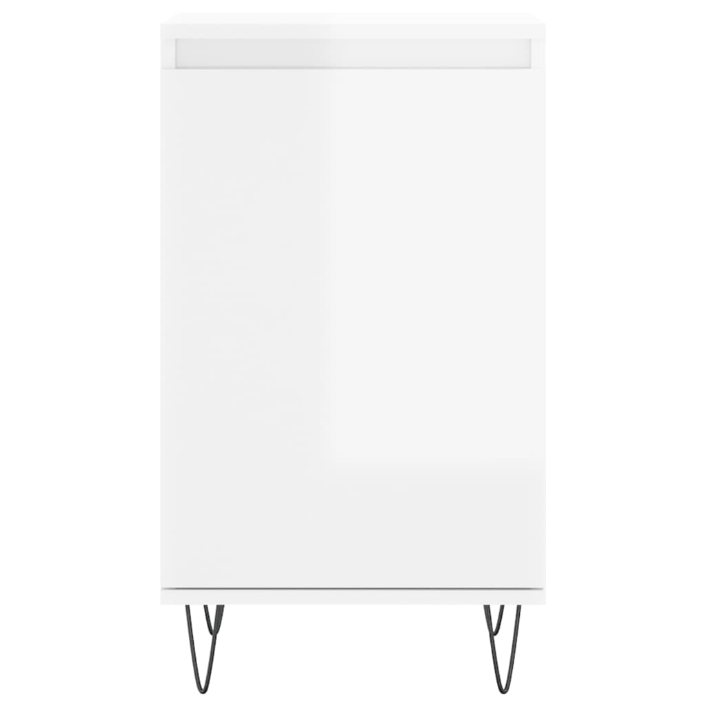 Buffets 2 pcs blanc brillant 40x35x70 cm bois d'ingénierie - XIOS