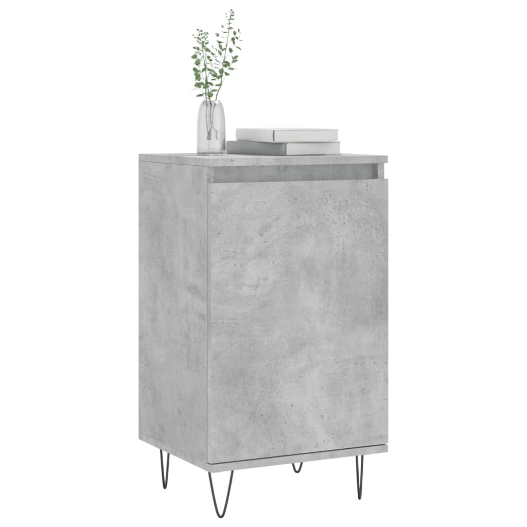 Buffets 2 pcs gris béton 40x35x70 cm bois d'ingénierie - XIOS