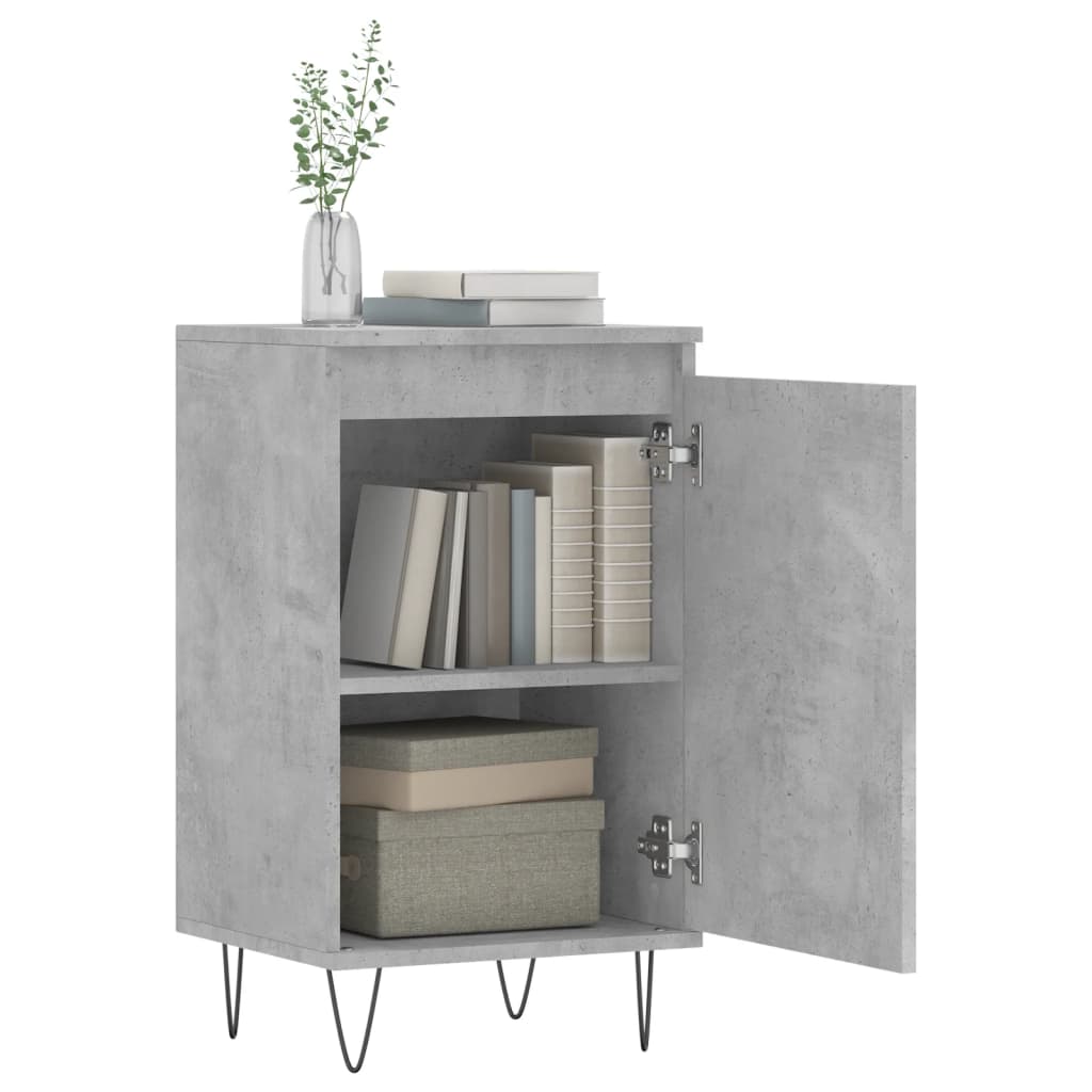 Buffets 2 pcs gris béton 40x35x70 cm bois d'ingénierie - XIOS