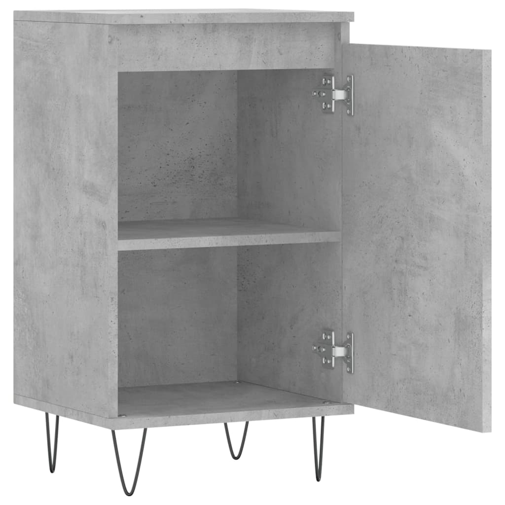 Buffets 2 pcs gris béton 40x35x70 cm bois d'ingénierie - XIOS