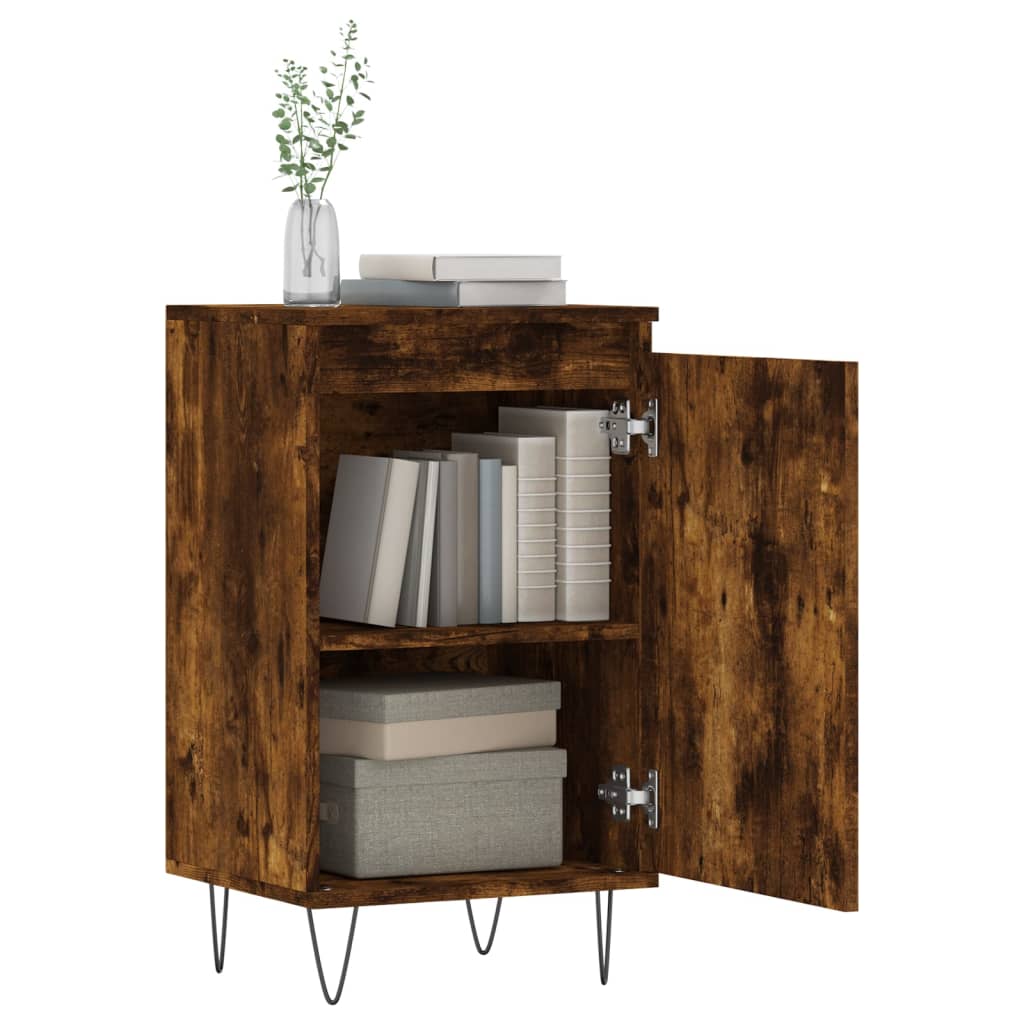 Buffet chêne fumé 40x35x70 cm bois d'ingénierie - XIOS