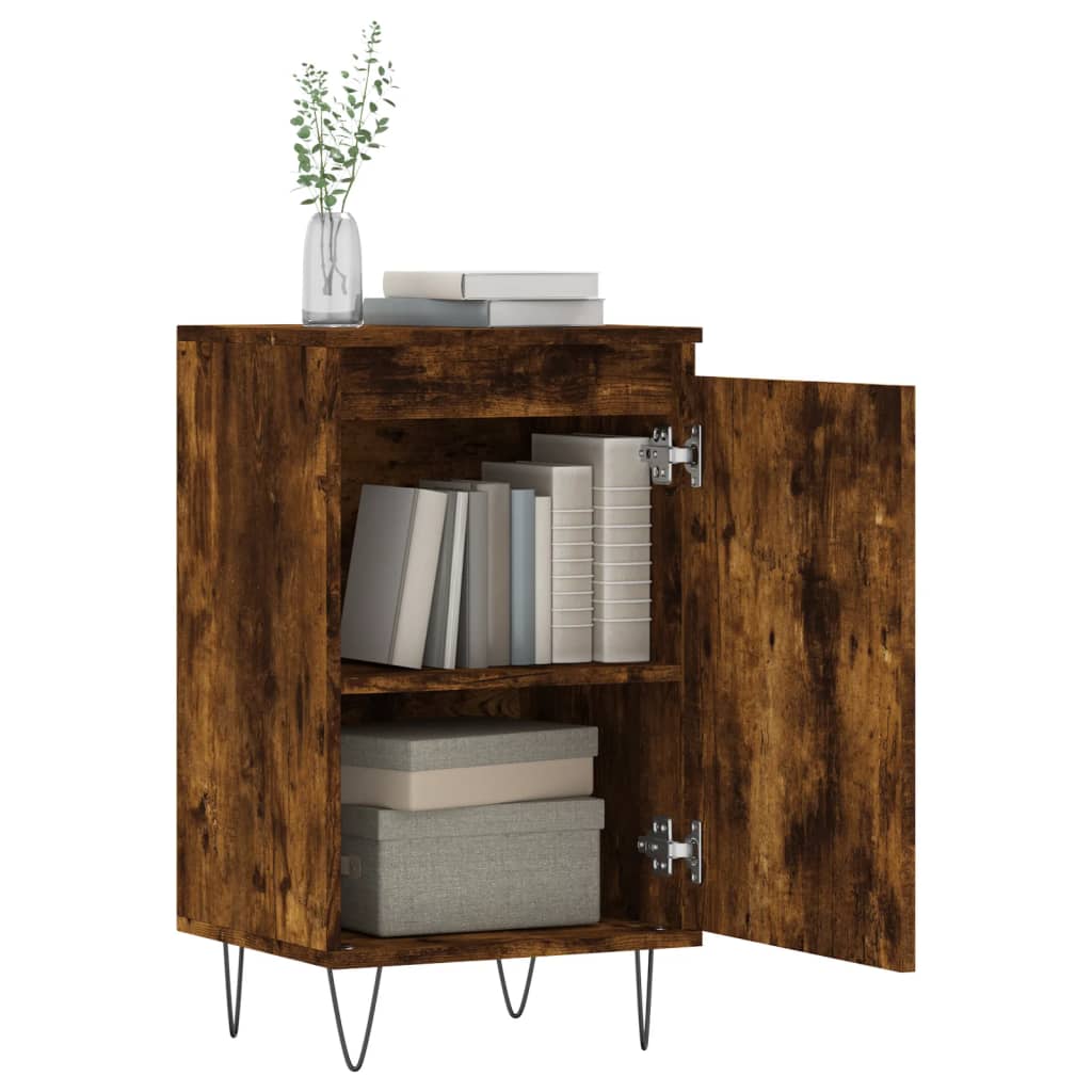 Buffets 2 pcs chêne fumé 40x35x70 cm bois d'ingénierie - XIOS