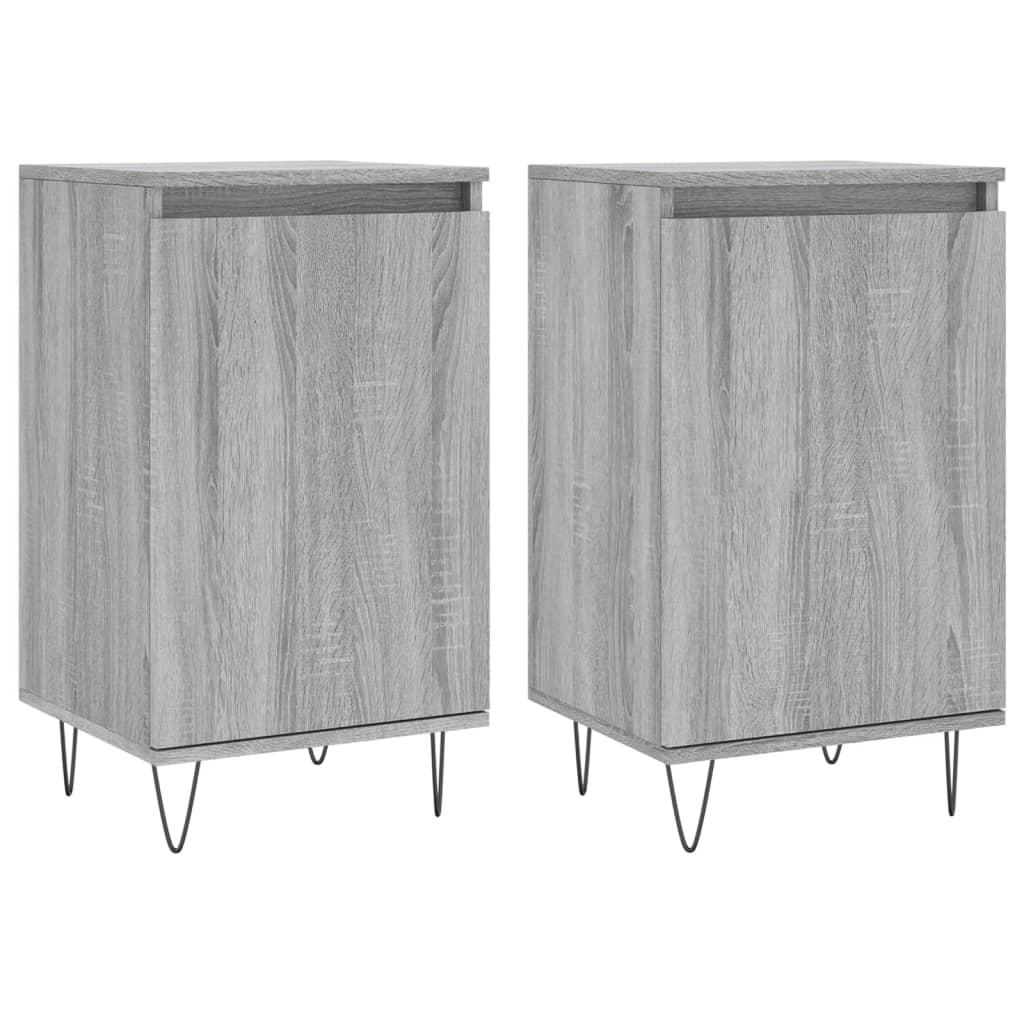 Buffets 2 pcs sonoma gris 40x35x70 cm bois d'ingénierie - XIOS
