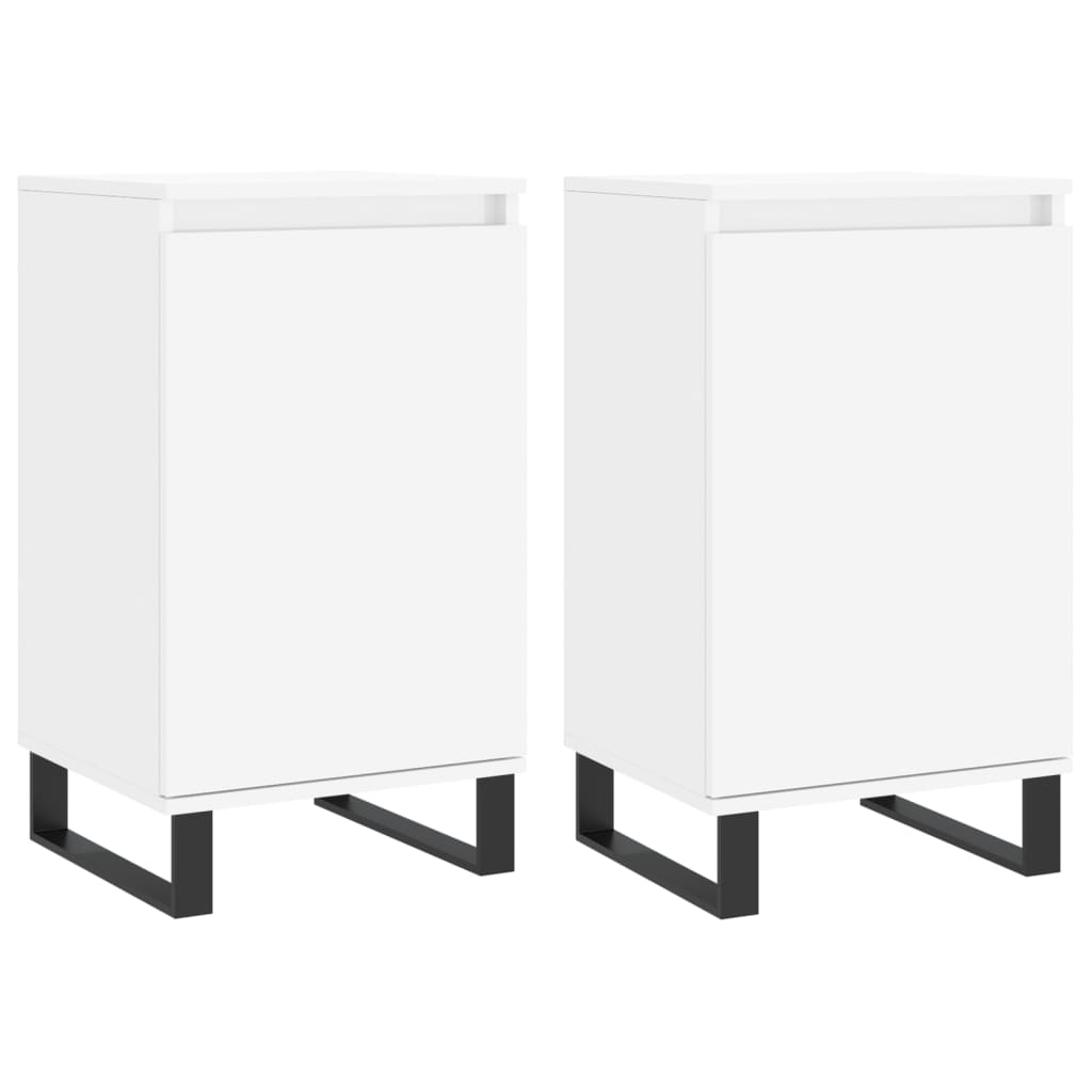 Buffets 2 pcs blanc 40x35x70 cm bois d’ingénierie - XIOS