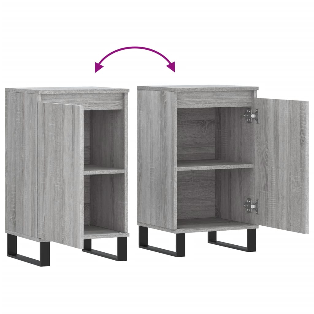 Buffet sonoma gris 40x35x70 cm bois d'ingénierie - XIOS
