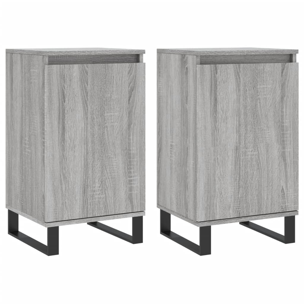 Buffets 2 pcs sonoma gris 40x35x70 cm bois d'ingénierie - XIOS