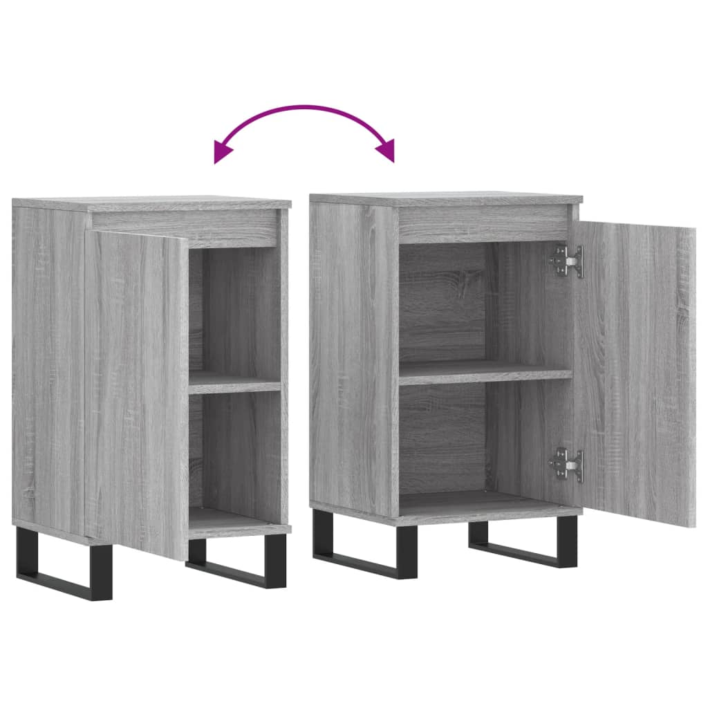 Buffets 2 pcs sonoma gris 40x35x70 cm bois d'ingénierie - XIOS