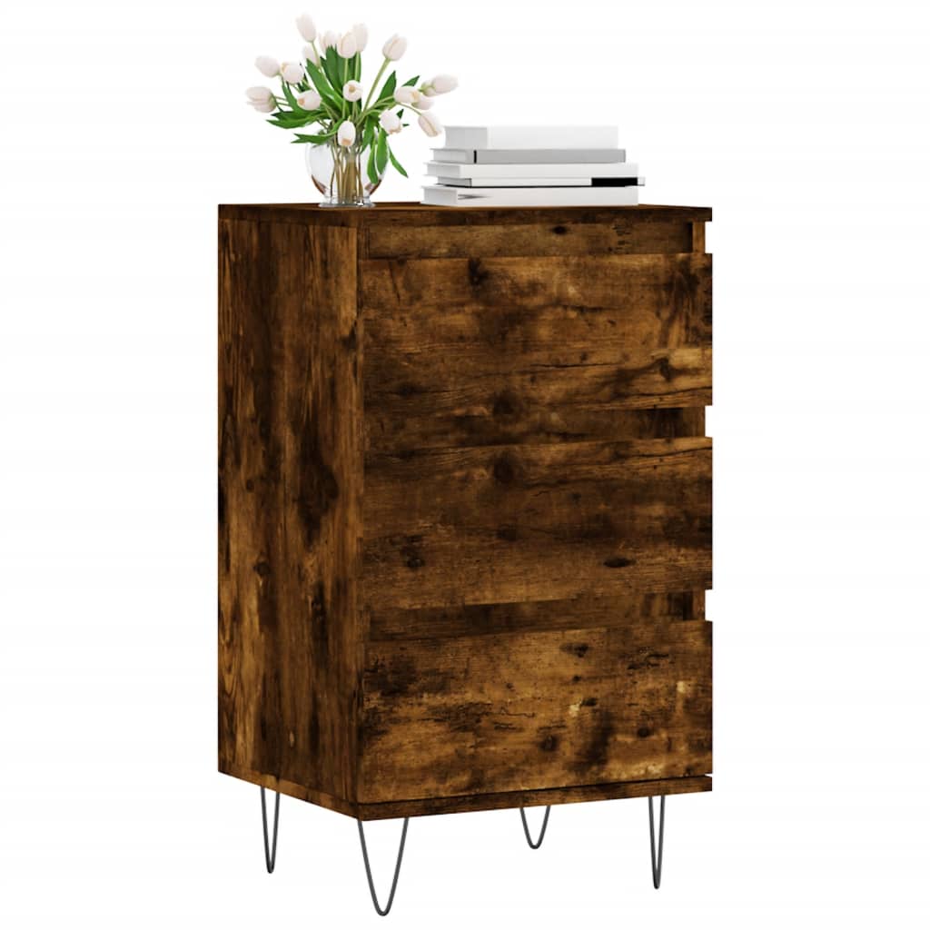 Buffet chêne fumé 40x35x70 cm bois d'ingénierie - XIOS