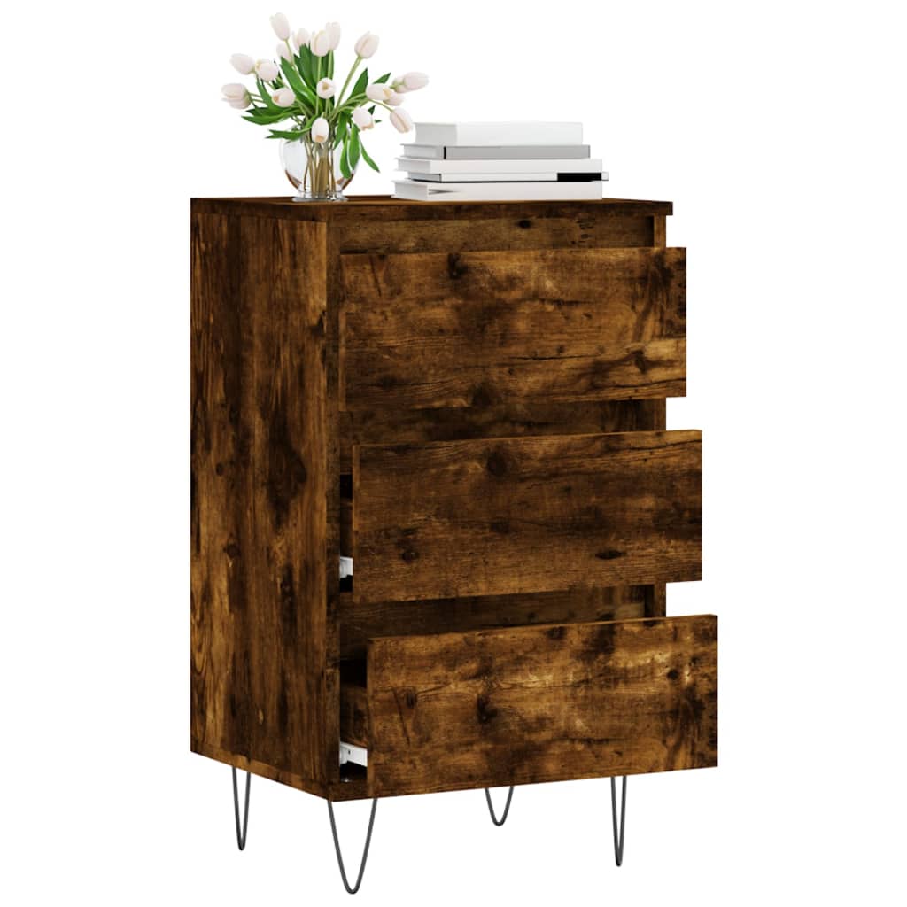 Buffet chêne fumé 40x35x70 cm bois d'ingénierie - XIOS