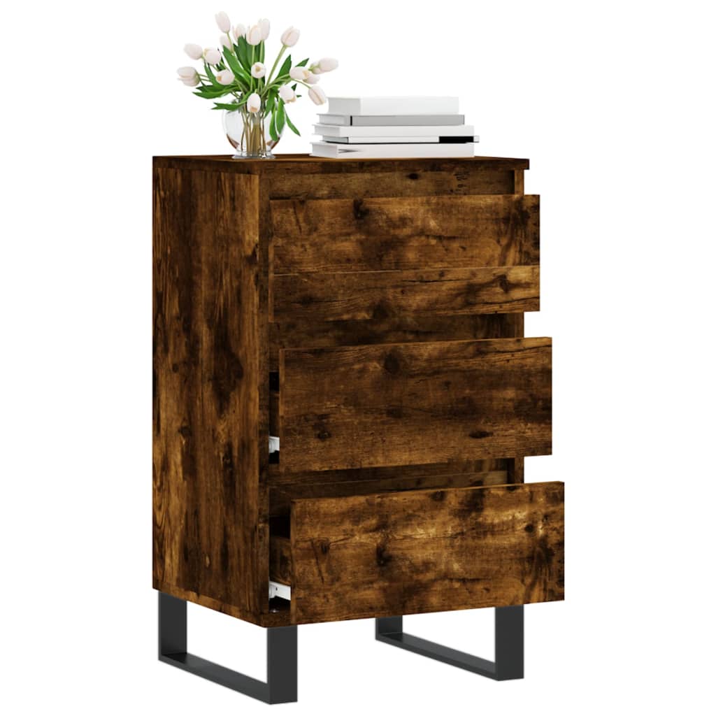 Buffet chêne fumé 40x35x70 cm bois d'ingénierie - XIOS