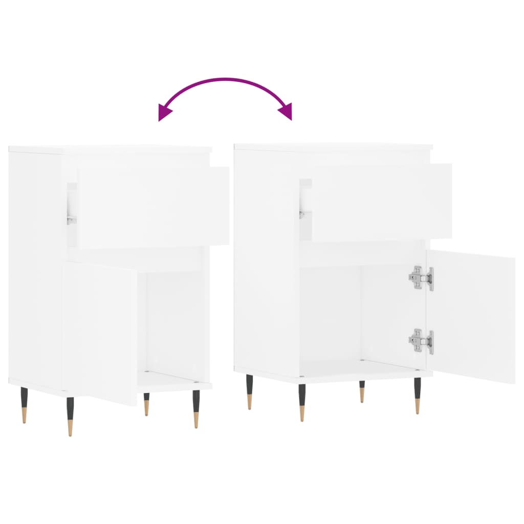 Buffet blanc 40x35x70 cm bois d’ingénierie - XIOS