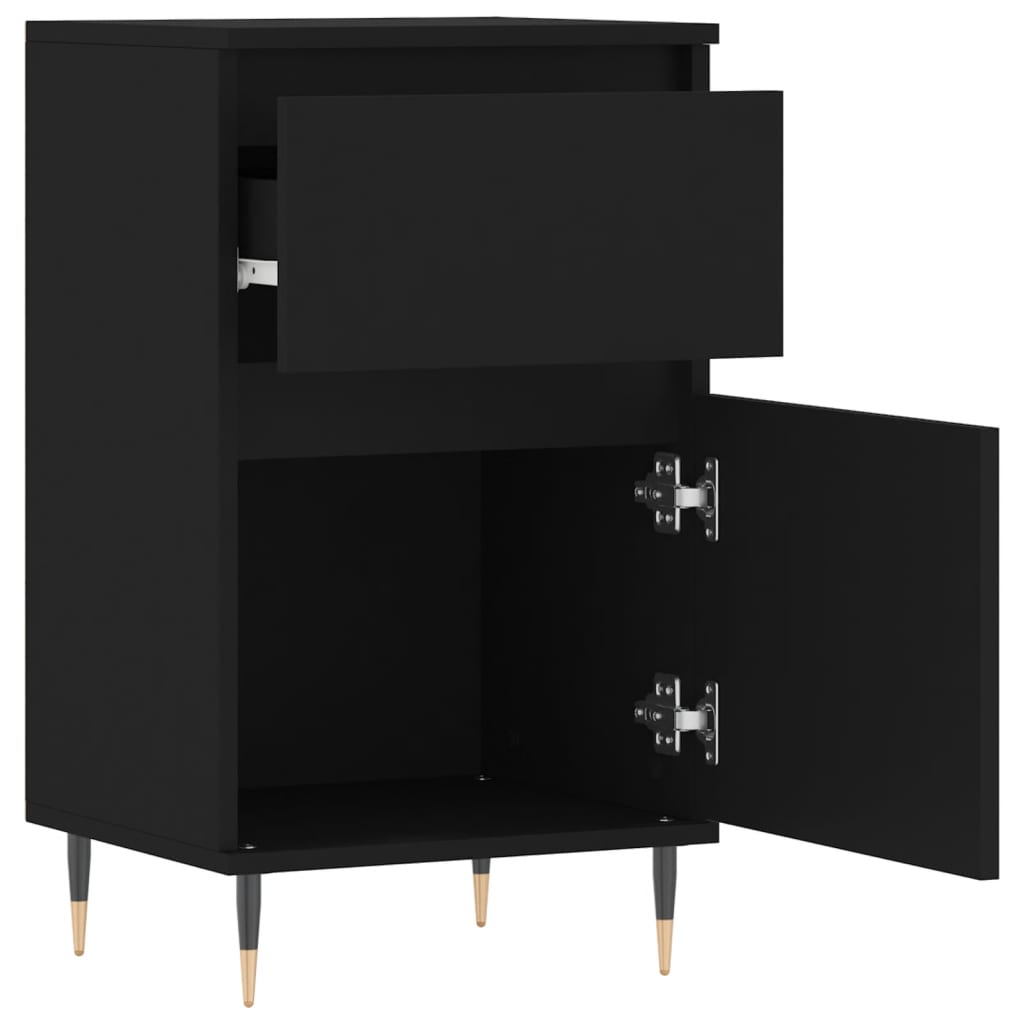 Buffets 2 pcs noir 40x35x70 cm bois d’ingénierie - XIOS