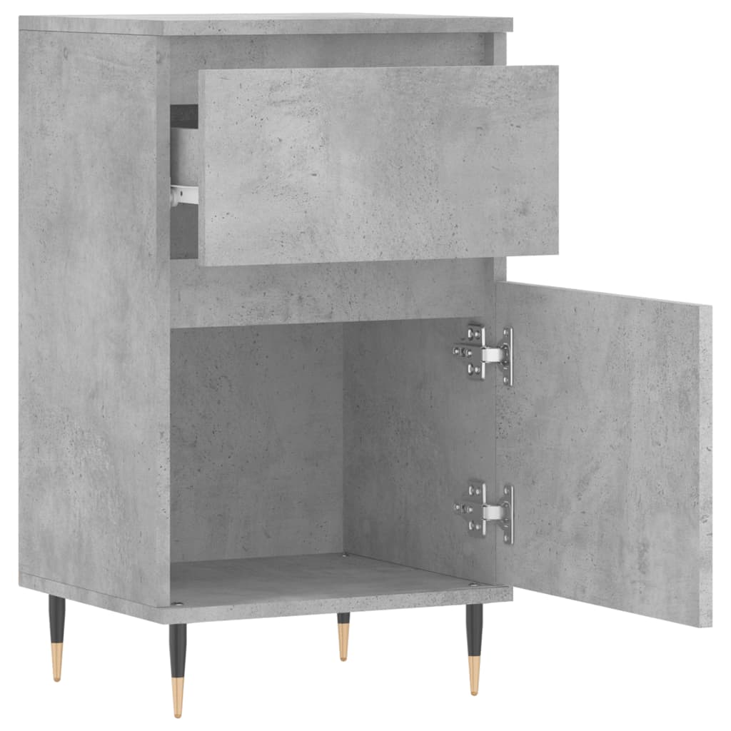 Buffets 2 pcs gris béton 40x35x70 cm bois d'ingénierie - XIOS