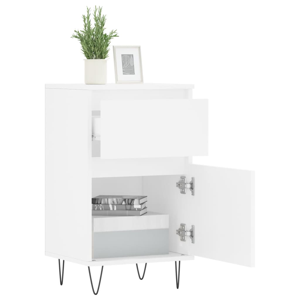 Buffet blanc 40x35x70 cm bois d’ingénierie - XIOS