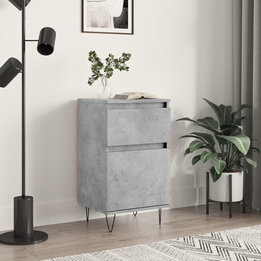 Buffet gris béton 40x35x70 cm bois d'ingénierie - XIOS
