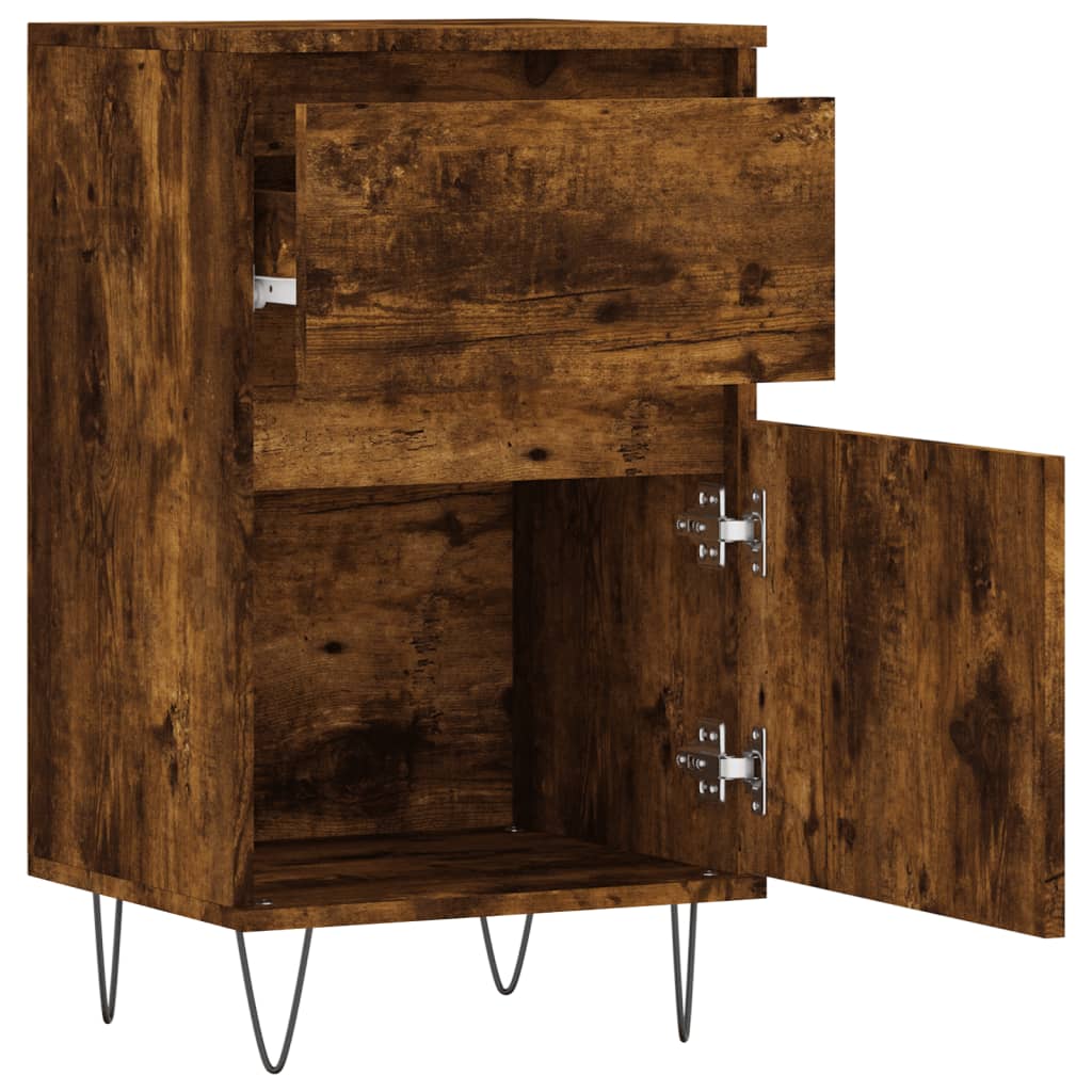 Buffets 2 pcs chêne fumé 40x35x70 cm bois d'ingénierie - XIOS