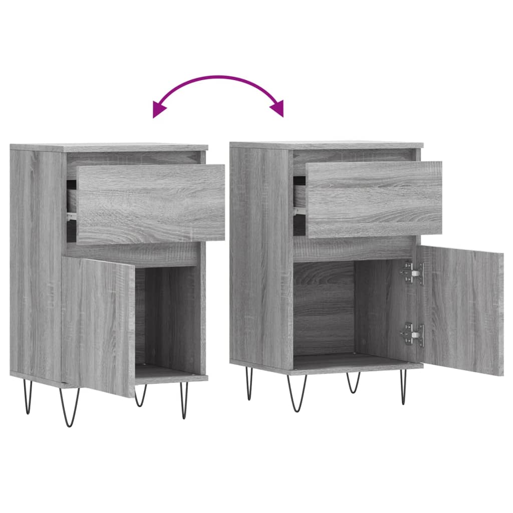 Buffet sonoma gris 40x35x70 cm bois d'ingénierie - XIOS