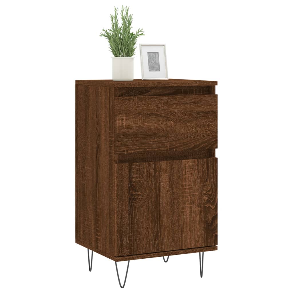 Buffets 2 pcs chêne marron 40x35x70 cm bois d'ingénierie - XIOS