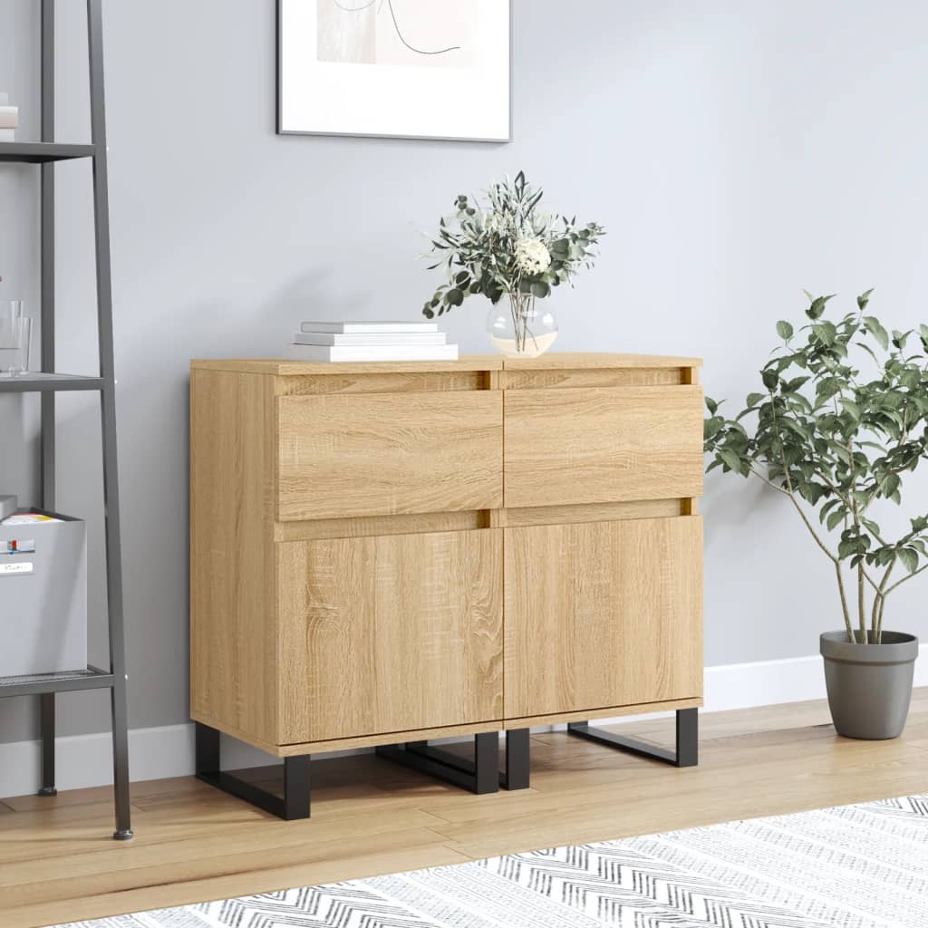 Buffets 2 pcs chêne sonoma 40x35x70 cm bois d'ingénierie - XIOS