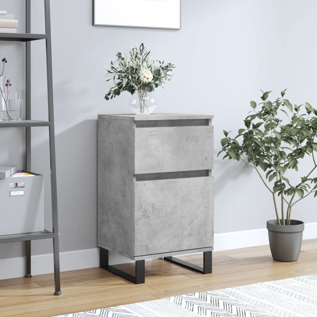 Buffet gris béton 40x35x70 cm bois d'ingénierie - XIOS