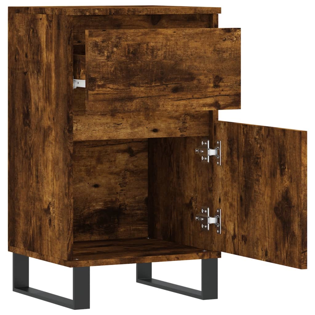 Buffet chêne fumé 40x35x70 cm bois d'ingénierie - XIOS
