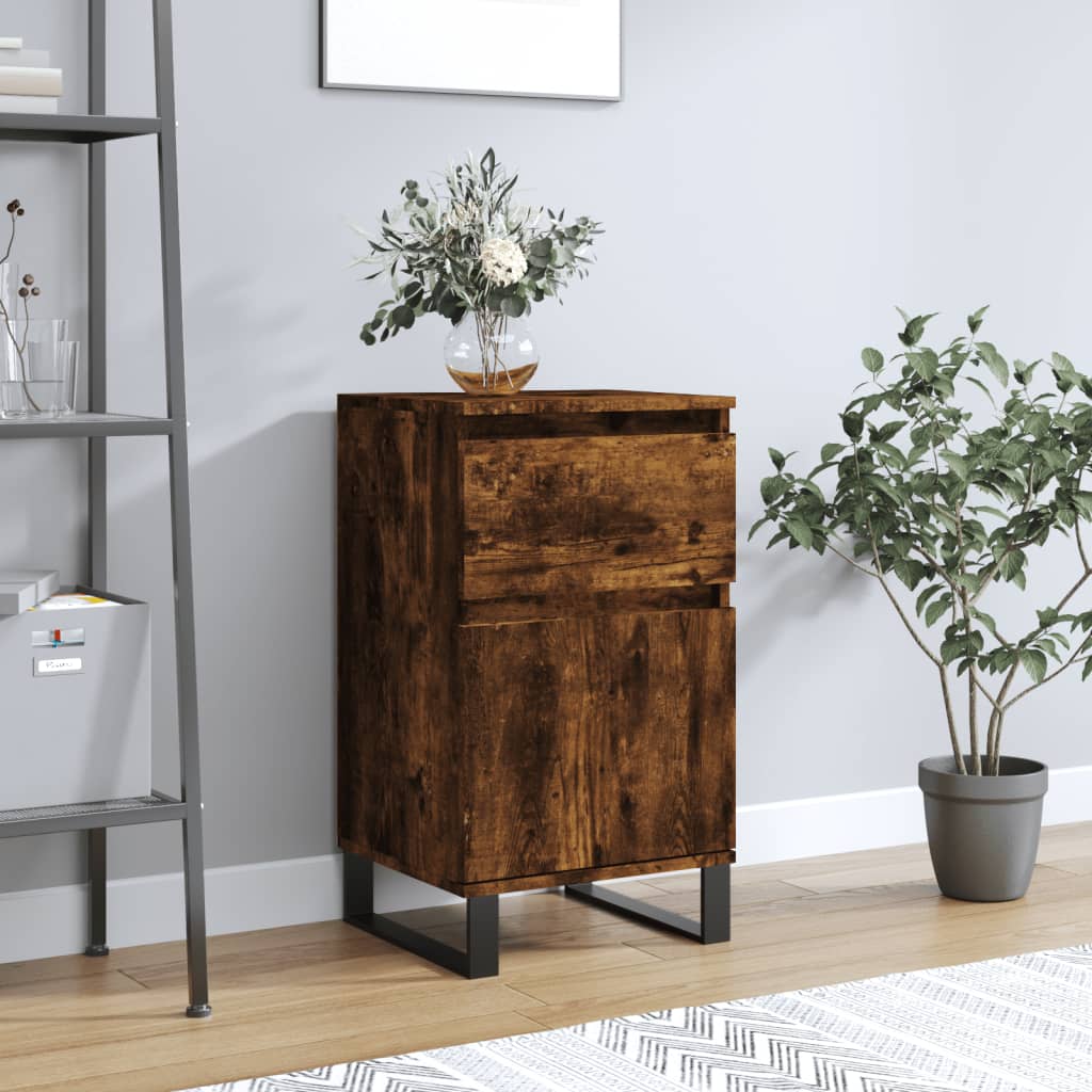 Buffet chêne fumé 40x35x70 cm bois d'ingénierie - XIOS