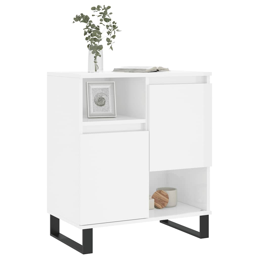 Buffet Blanc brillant 60x35x70 cm Bois d'ingénierie - XIOS