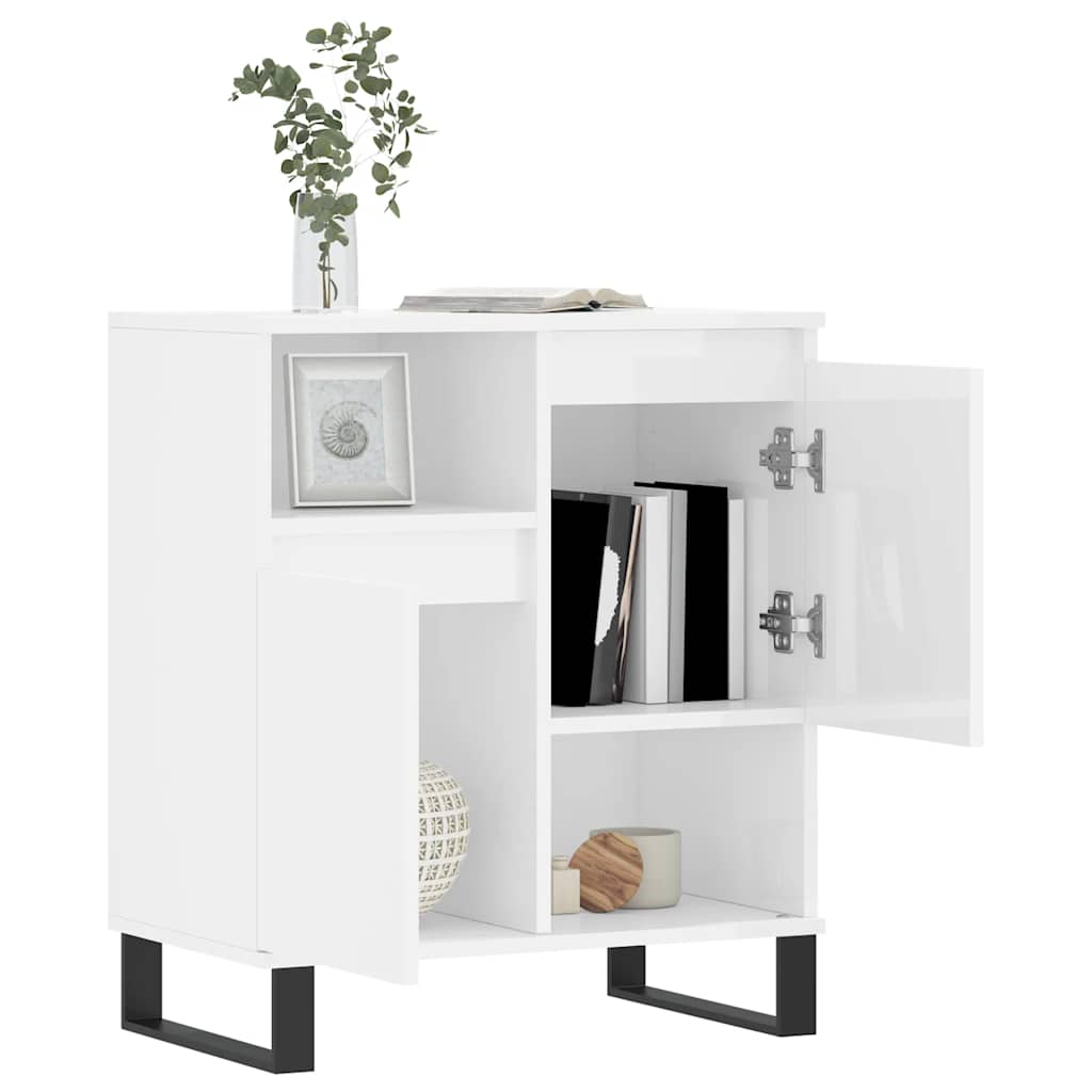Buffet Blanc brillant 60x35x70 cm Bois d'ingénierie - XIOS